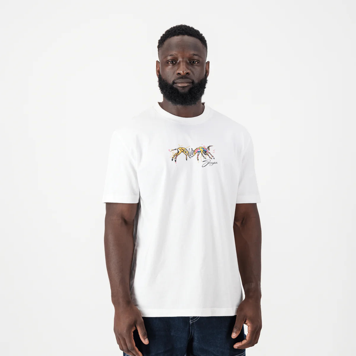 Springboks Graffiti Regular Crew Tee-White