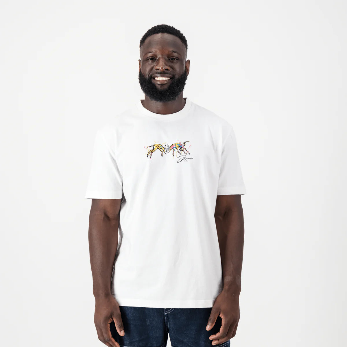 Springboks Graffiti Regular Crew Tee-White