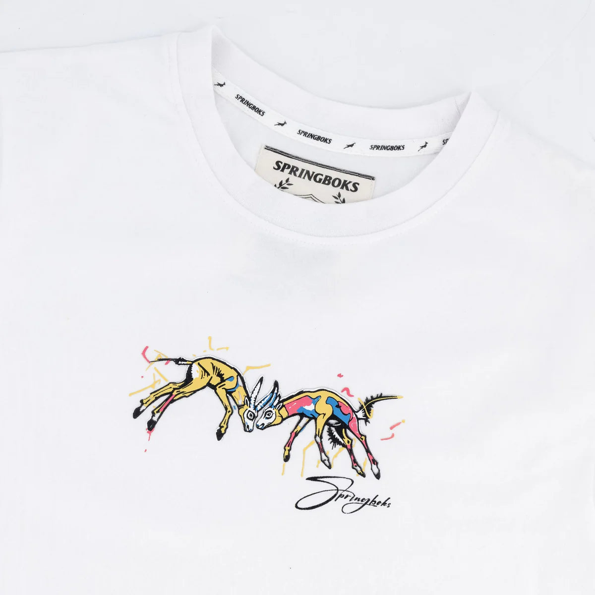 Springboks Graffiti Regular Crew Tee-White
