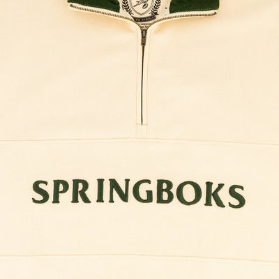 Springboks Word Quarter Zip Sweat-Ivory