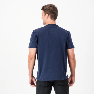 Springboks Outline EMB Regular Crew Tee-Navy
