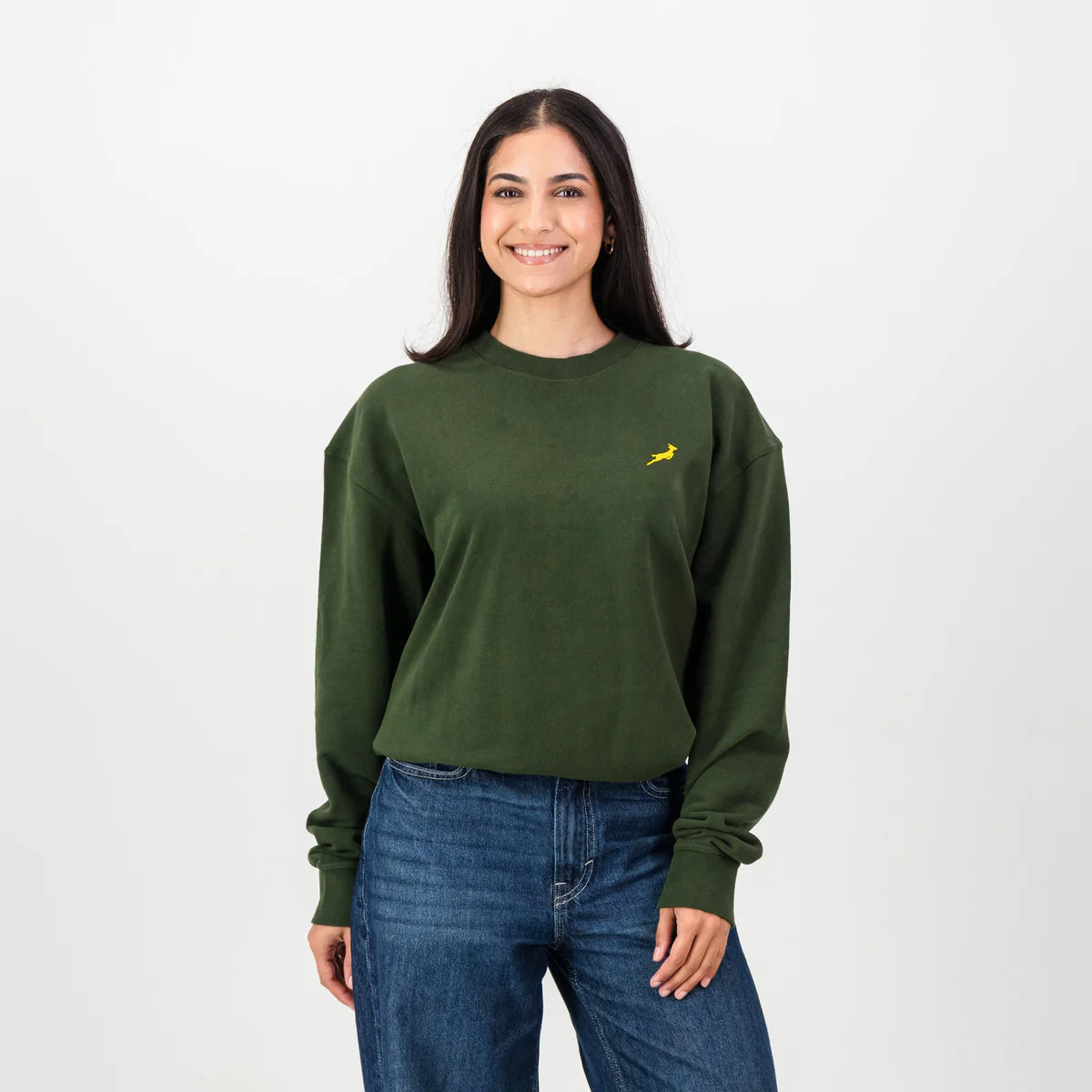Springboks HS Small logo Crew Sweat - Military Olive