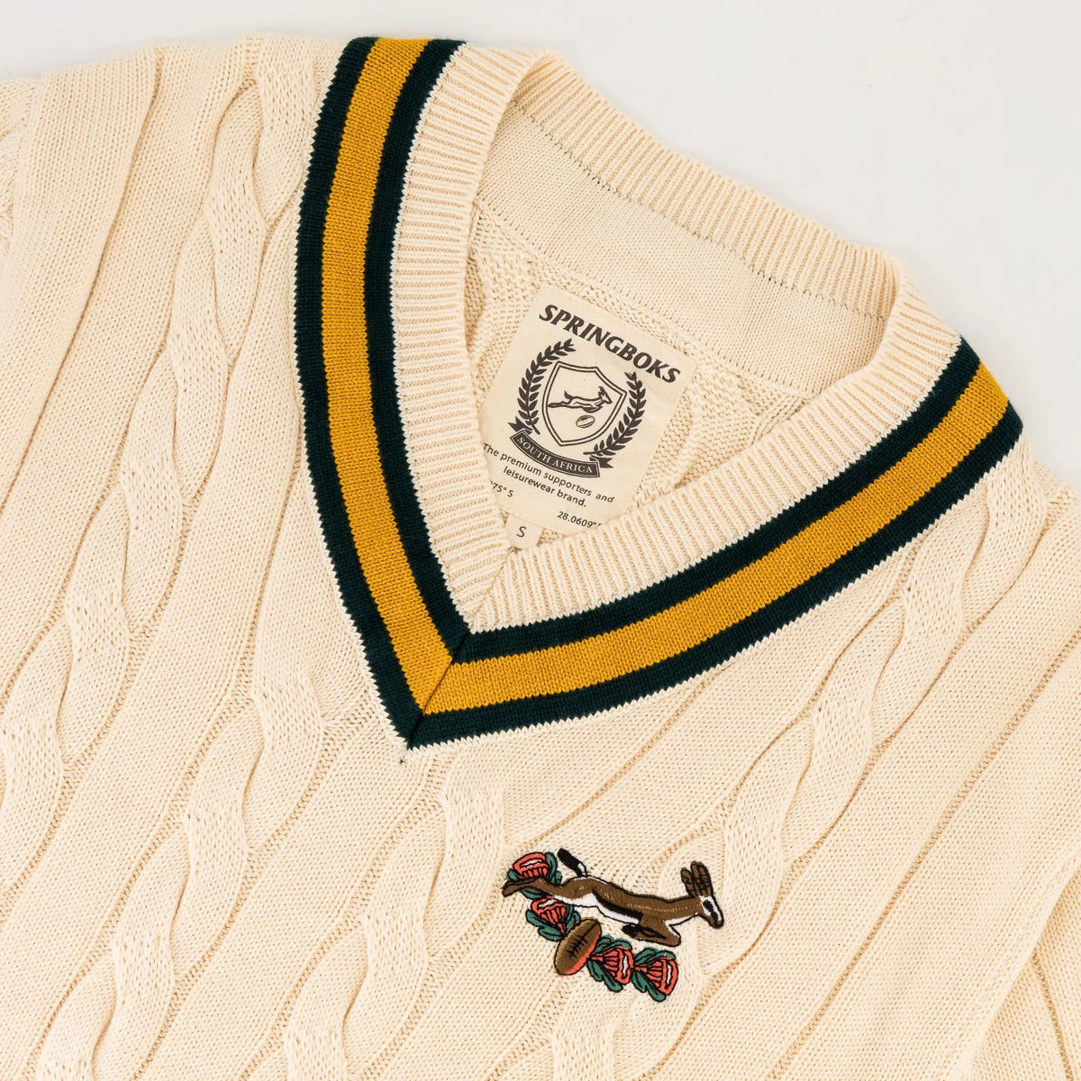 Springboks 95 LS V-neck Knit-Ivory