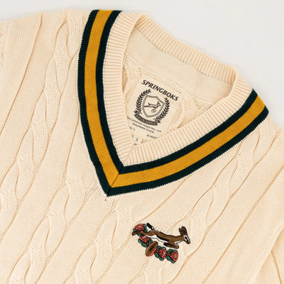 Springboks 95 LS V-neck Knit-Ivory