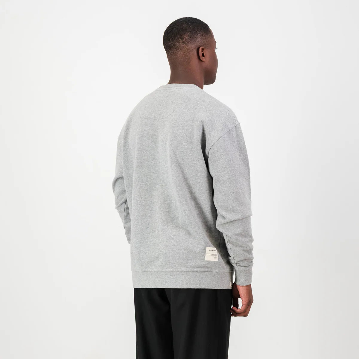 Springboks HS Small logo Crew Sweat - LT Grey Melange