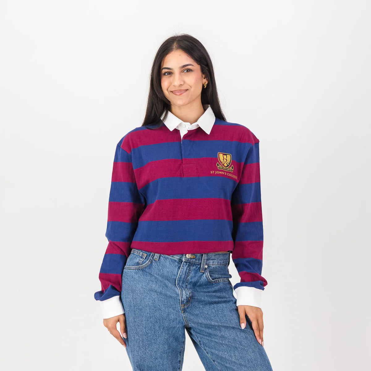 Schools St Johns Long Sleeve Rugby Jersey-Navy Peony