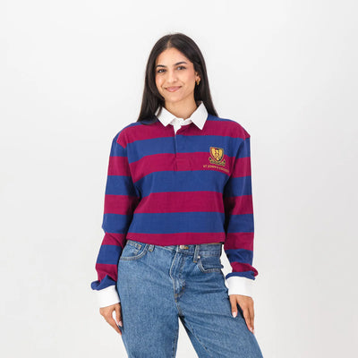 Schools St Johns Long Sleeve Rugby Jersey-Navy Peony