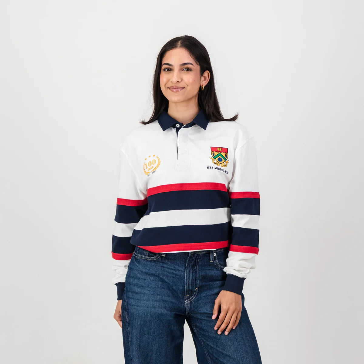 Schools HTS Middelburg LS Rugby Jersey-White