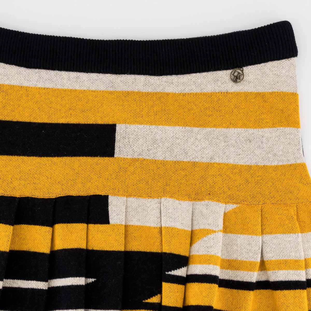 Doctor Khumalo Pleated Knit Mini Skirt-Ivory