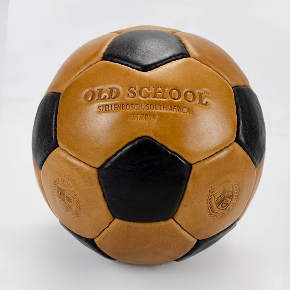 Old School Two Tone Soccer Ball-Black