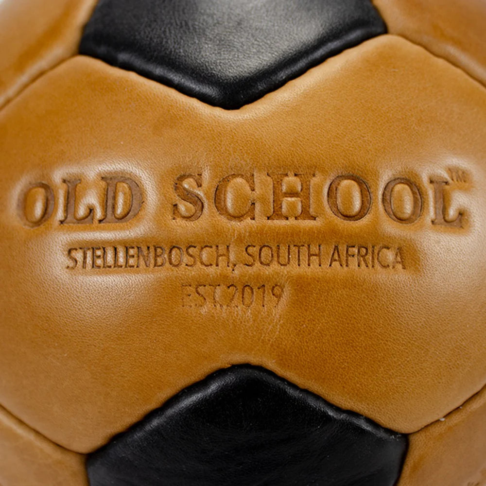 Old School Two Tone Soccer Ball-Black