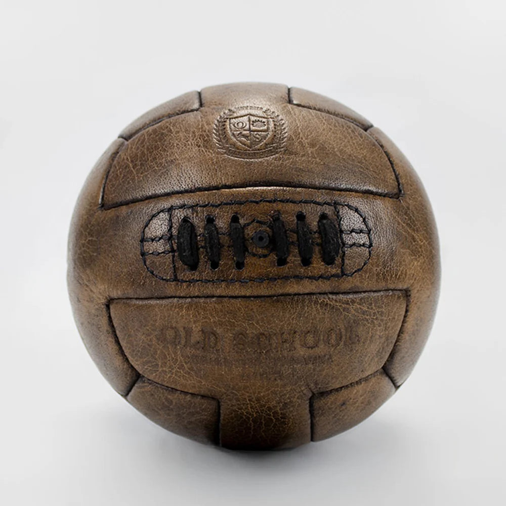 Old School Soccer Ball-Dark Brown