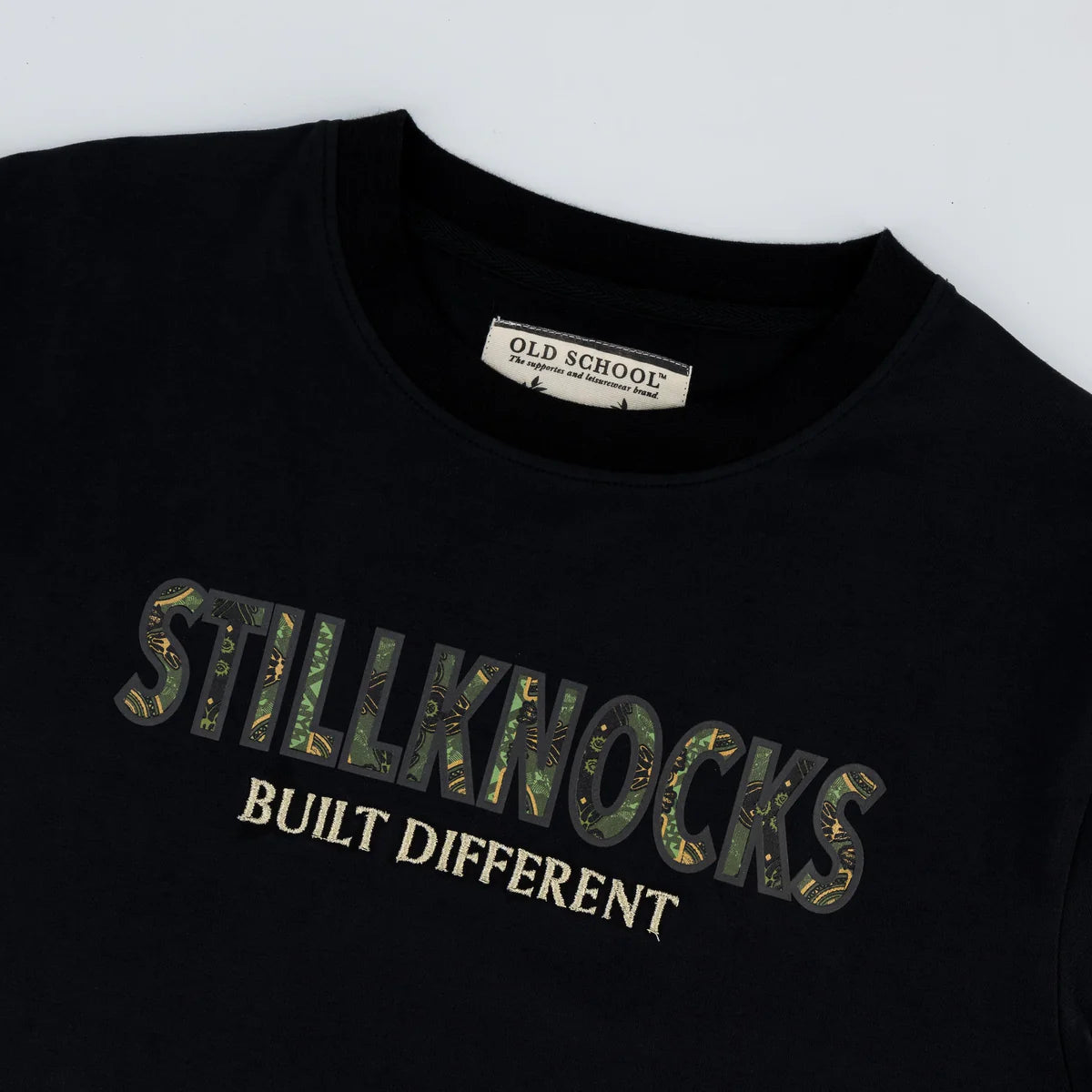 Stillknocks Built Diff Regular Crew Tee-Black