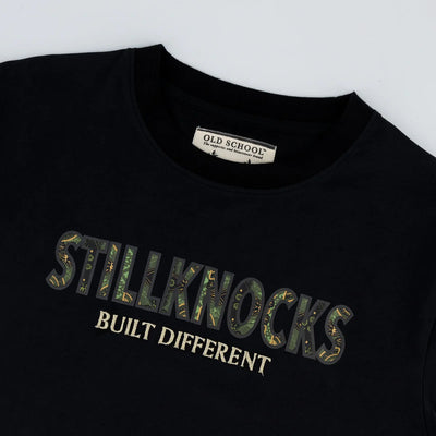 Stillknocks Built Diff Regular Crew Tee-Black