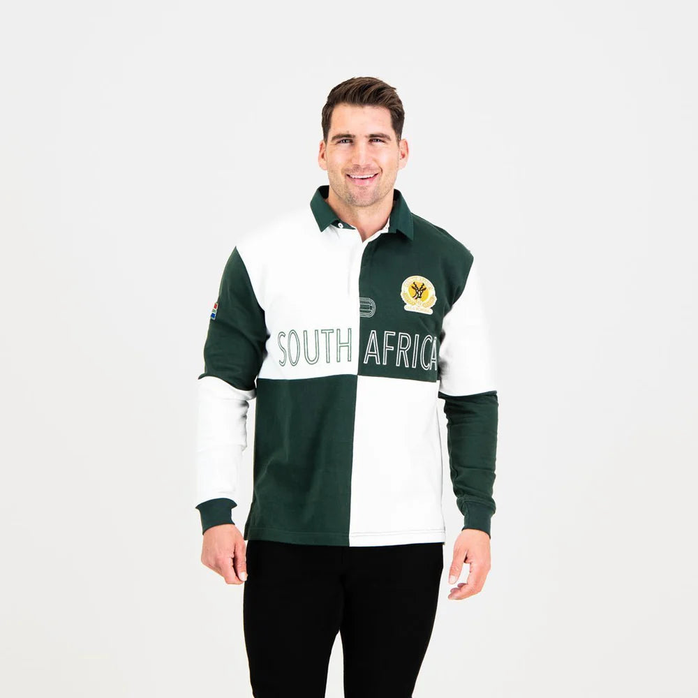 SA Supporters Quartered LS Rugby Jersey-OS Green