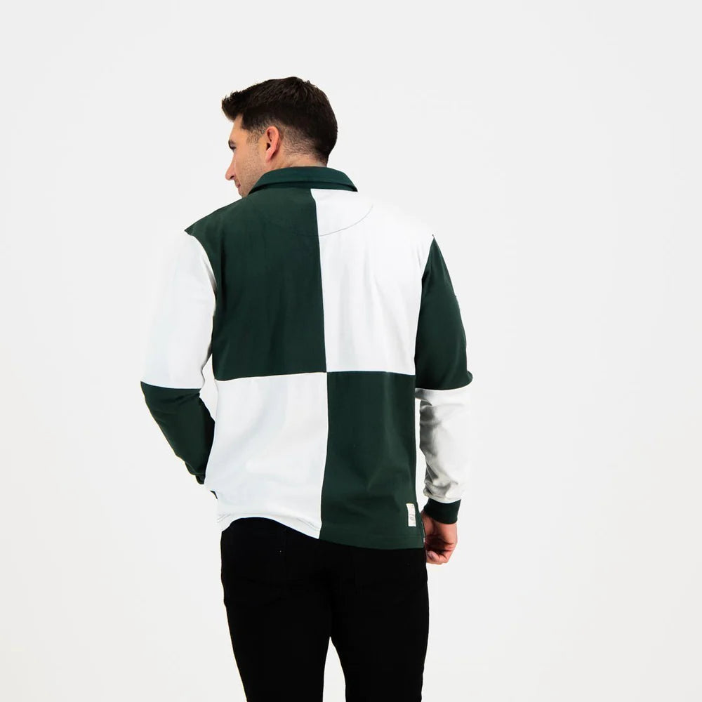 SA Supporters Quartered LS Rugby Jersey-OS Green