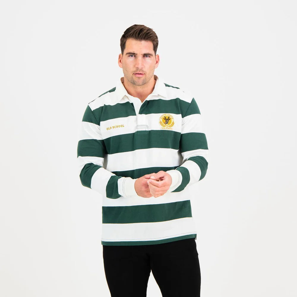 SA Supporters 8X8 Stripe LS Rugby Jersey-OS Green