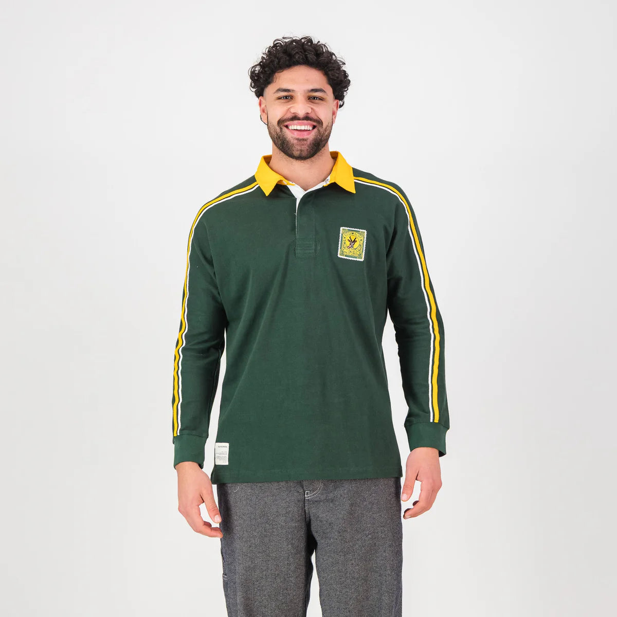 SA Supporters Styled LS Rugby Jersey -OS Green