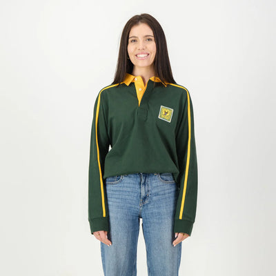 SA Supporters Twill Raglan LS Rugby Jersey-OS Green