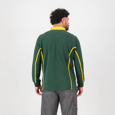 SA Supporters Twill Raglan LS Rugby Jersey-OS Green